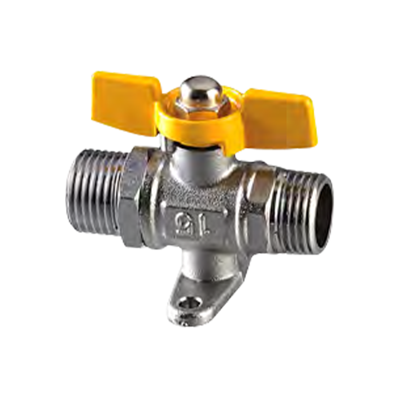 Tabanlı çift harici iplik bilyalı vanası